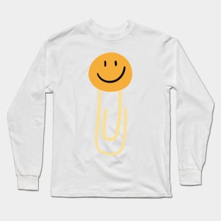 Smiley Paper Clip Long Sleeve T-Shirt